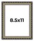 8.5x11 Museum-Quality Picture Frame with UV-Resistant Acrylic & Acid-Free Backing, Available in 4 Finishes - Gold, Silver, Bronze, and Black